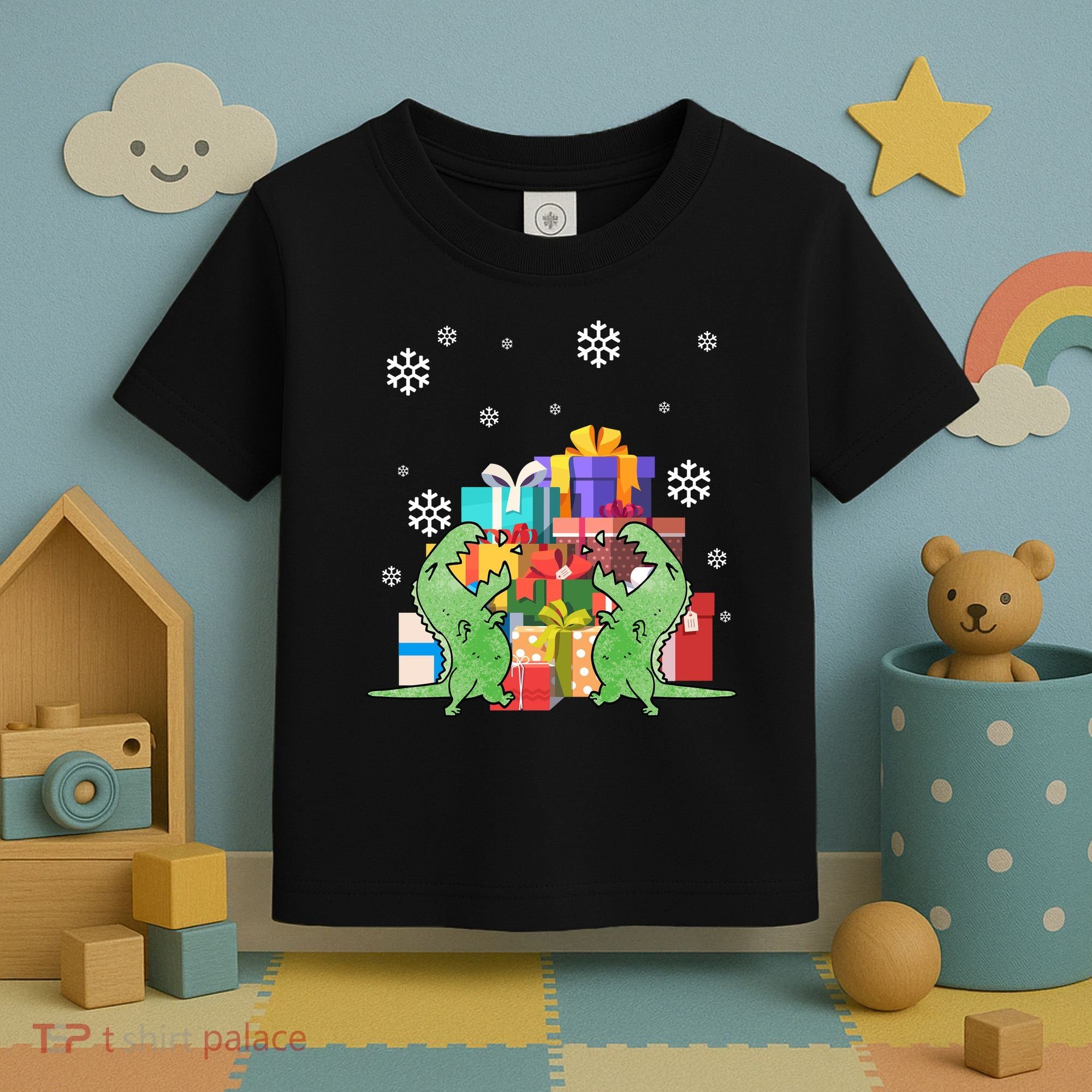 T-Rex Christmas Toddler T-Shirt