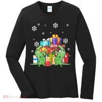 T-Rex Christmas Women's Long Sleeve Shirt thumb 0