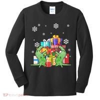 T-Rex Christmas Kids Long Sleeve Shirt thumb 0