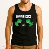 T-Rex Did You Eat The Last Unicorn Tank Top thumb 3