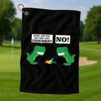 T-Rex Did You Eat The Last Unicorn Golf Towel thumb 1