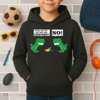 T-Rex Did You Eat The Last Unicorn Kids Hoodie thumb 2