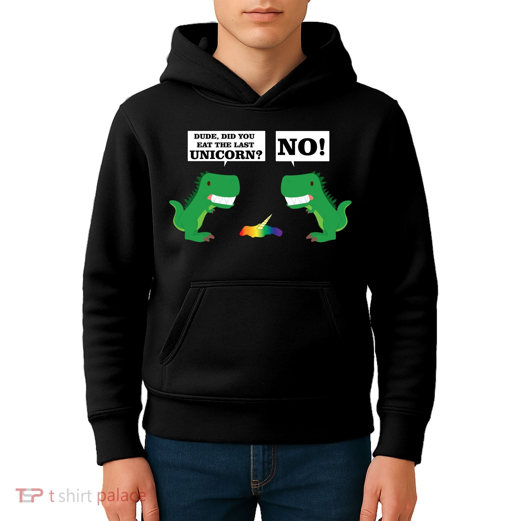 T-Rex Did You Eat The Last Unicorn Kids Hoodie