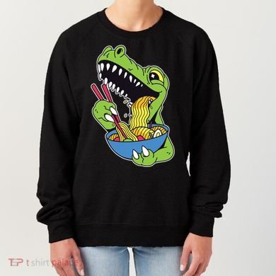 T-Rex Eating Ramen Women's Sweatshirt