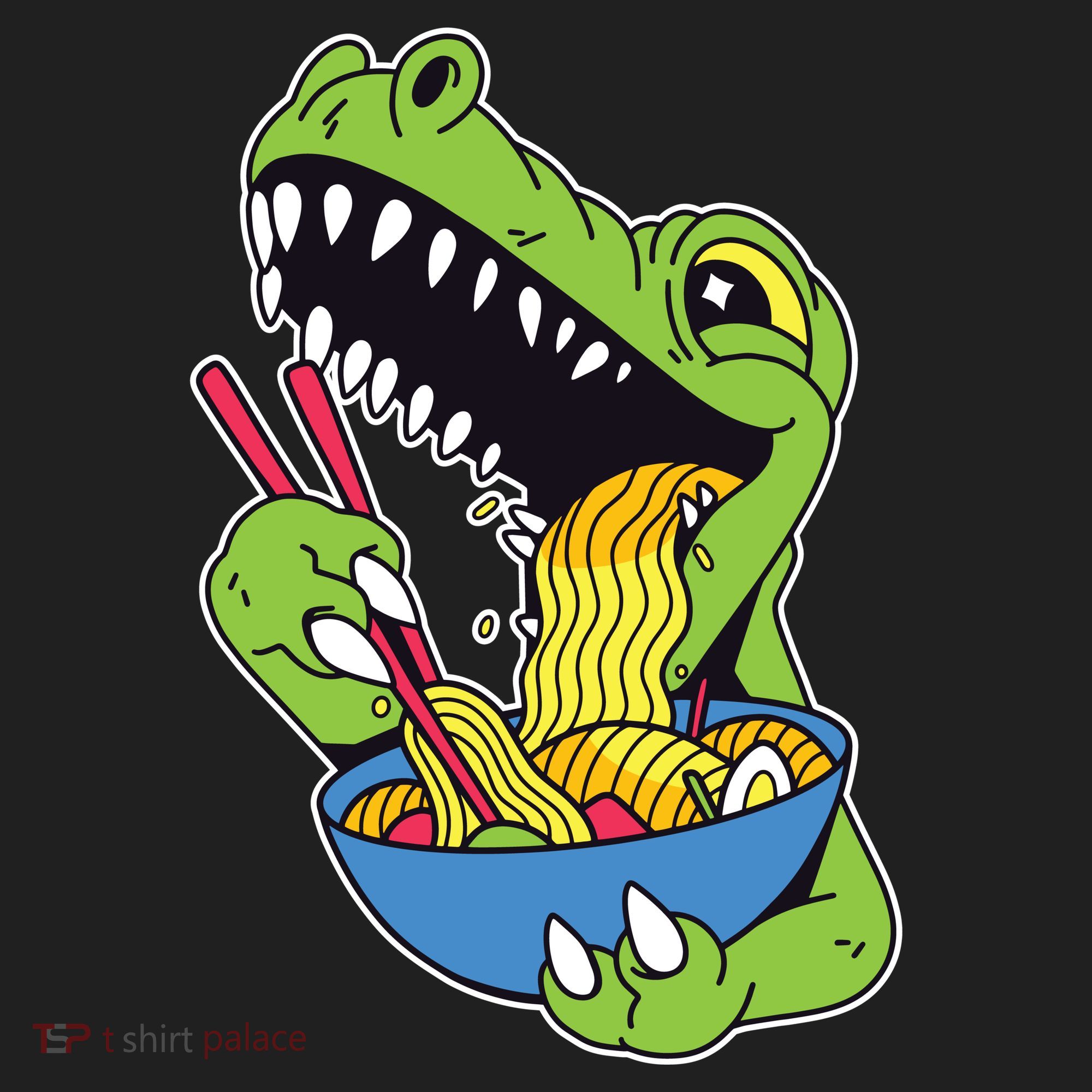 T-Rex Eating Ramen Women's Sweatshirt
