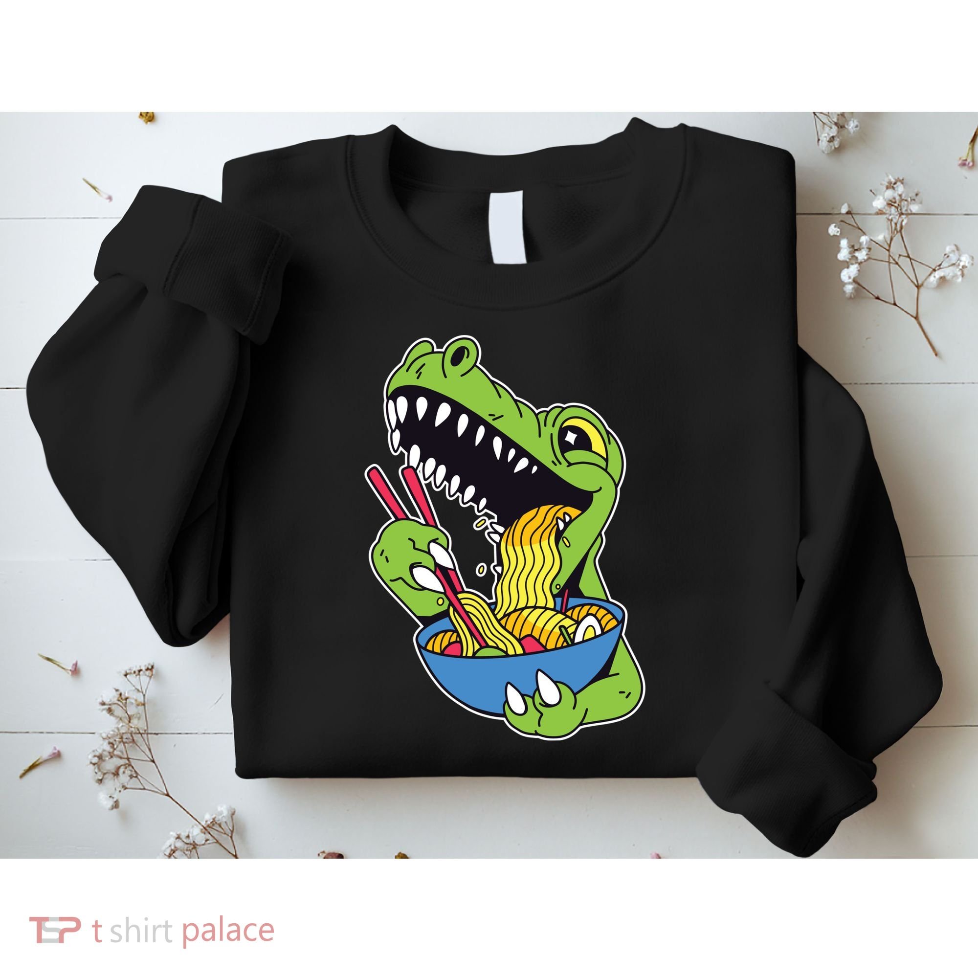 T-Rex Eating Ramen Sweatshirt