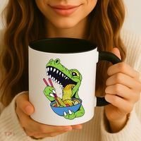 T-Rex Eating Ramen Coffee Mug thumb 3