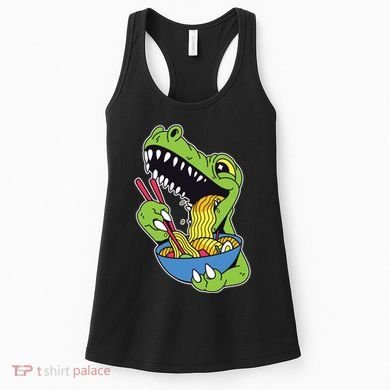 T-Rex Eating Ramen Women's Tank Top
