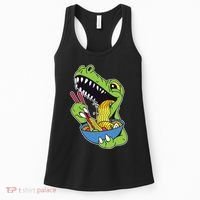 T-Rex Eating Ramen Women's Tank Top thumb 0