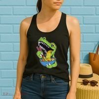 T-Rex Eating Ramen Women's Tank Top thumb 2