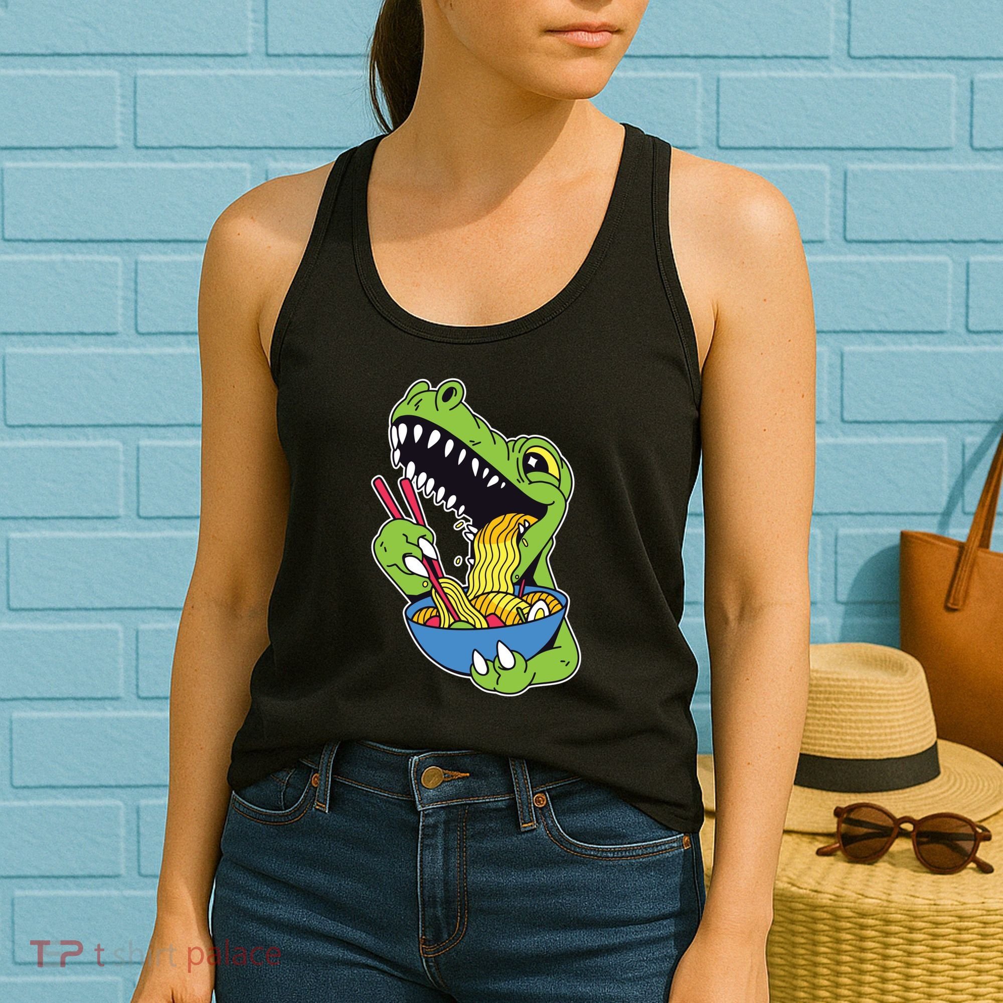 T-Rex Eating Ramen Women's Tank Top