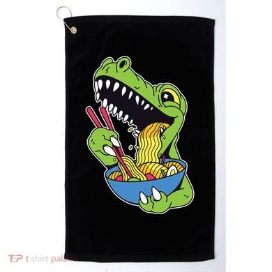 T-Rex Eating Ramen Golf Towel