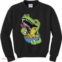 T-Rex Eating Ramen Kids Sweatshirt thumb 0