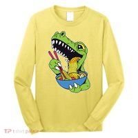 T-Rex Eating Ramen Long Sleeve Shirt thumb 0