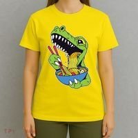 T-Rex Eating Ramen T-Shirt thumb 4