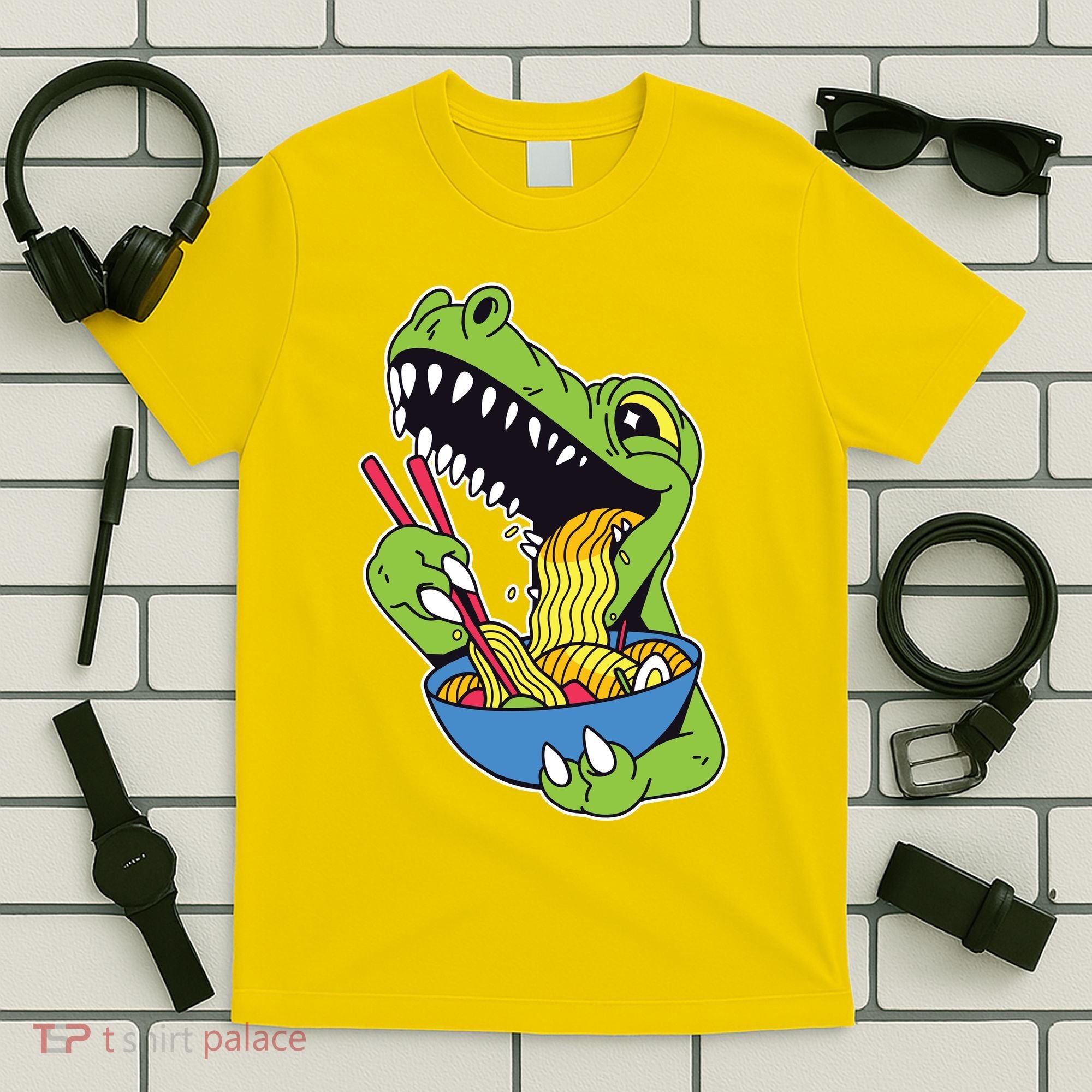T-Rex Eating Ramen T-Shirt