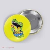 T-Rex Eating Ramen Button thumb 0