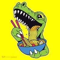 T-Rex Eating Ramen Hat thumb 2