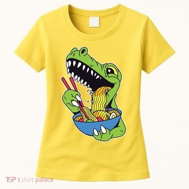 T-Rex Eating Ramen Women's T-Shirt