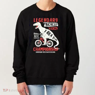 T-Rex Funny Bicycle Racing Women's Sweatshirt