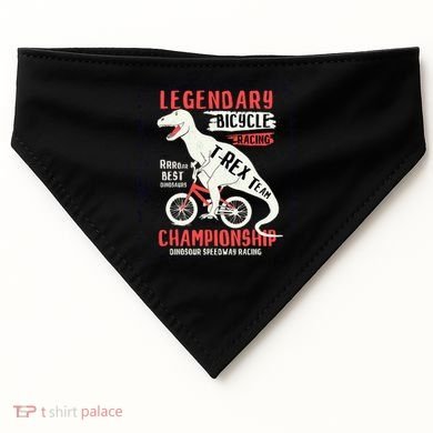T-Rex Funny Bicycle Racing USA-Made Doggie Bandana
