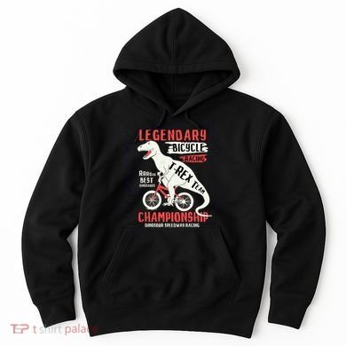 T-Rex Funny Bicycle Racing Hoodie