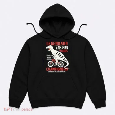 T-Rex Funny Bicycle Racing Hoodie