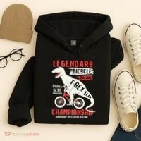 T-Rex Funny Bicycle Racing Hoodie thumb 4