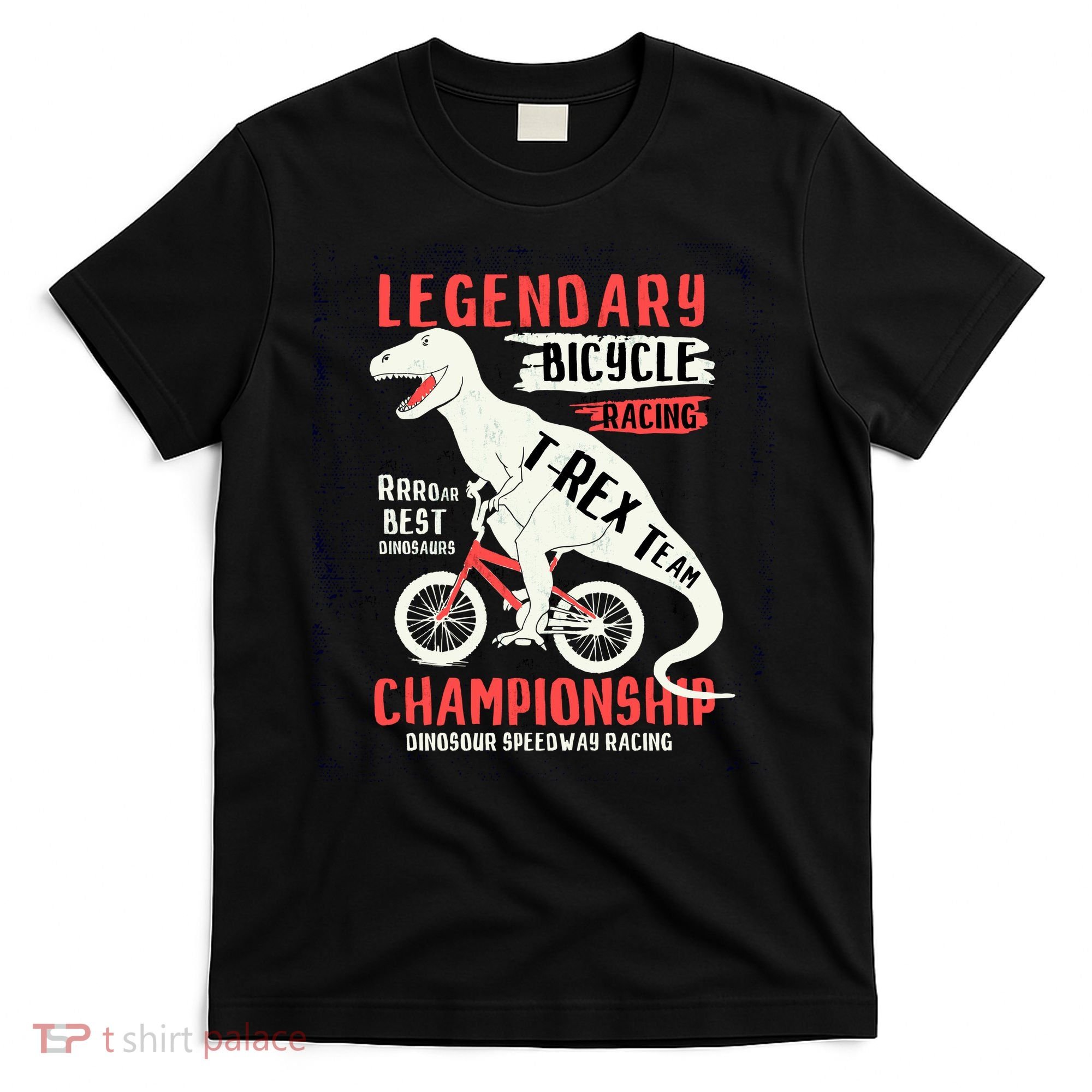 T-Rex Funny Bicycle Racing T-Shirt