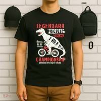 T-Rex Funny Bicycle Racing T-Shirt thumb 6