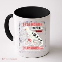 T-Rex Funny Bicycle Racing Coffee Mug thumb 0