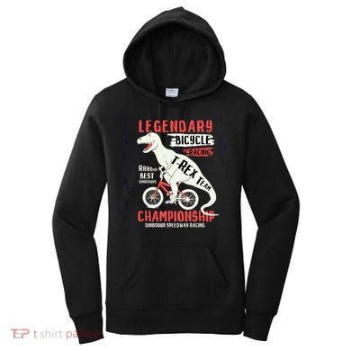 T-Rex Funny Bicycle Racing Women's Hoodie