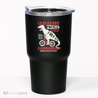 T-Rex Funny Bicycle Racing Tumbler thumb 0