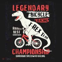 T-Rex Funny Bicycle Racing Ornament thumb 1