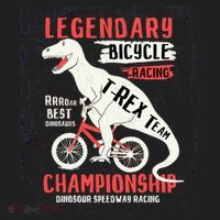 T-Rex Funny Bicycle Racing Hat thumb 2