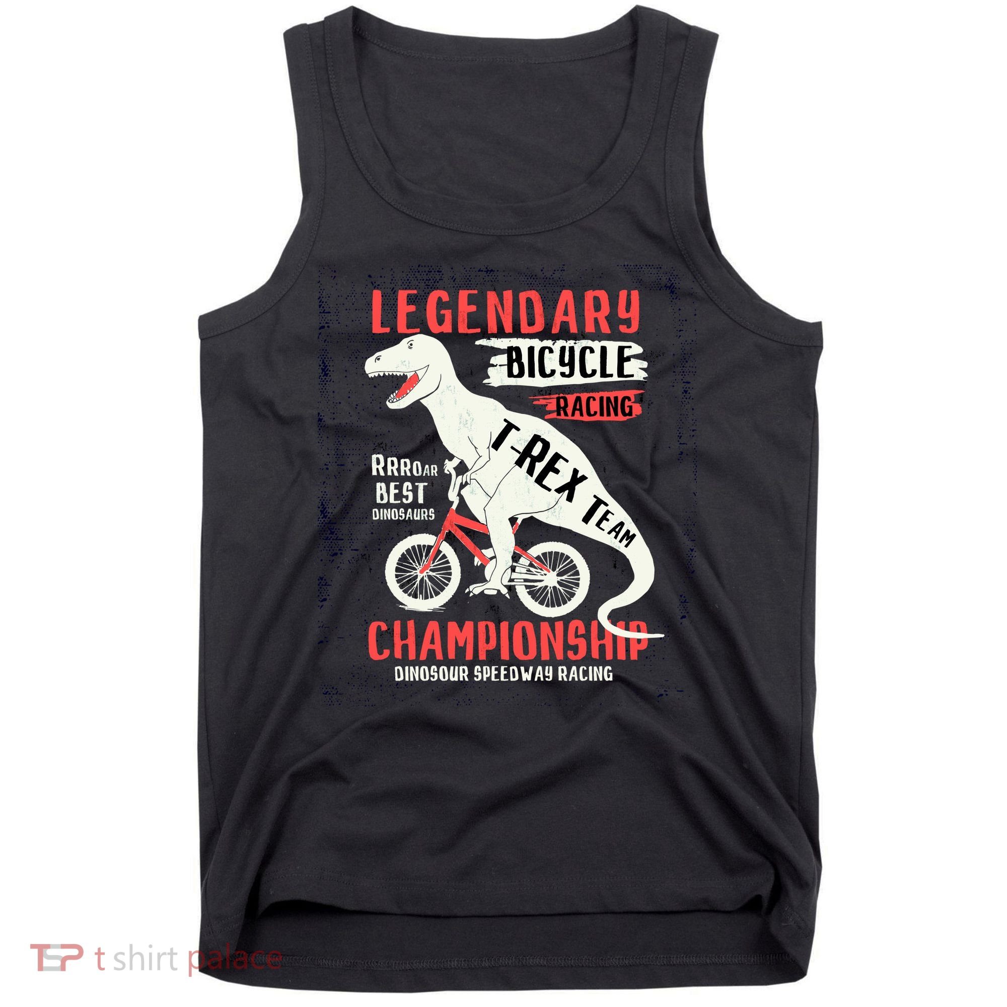 T-Rex Funny Bicycle Racing Tank Top