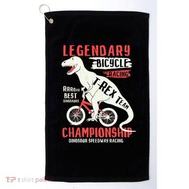 T-Rex Funny Bicycle Racing Golf Towel