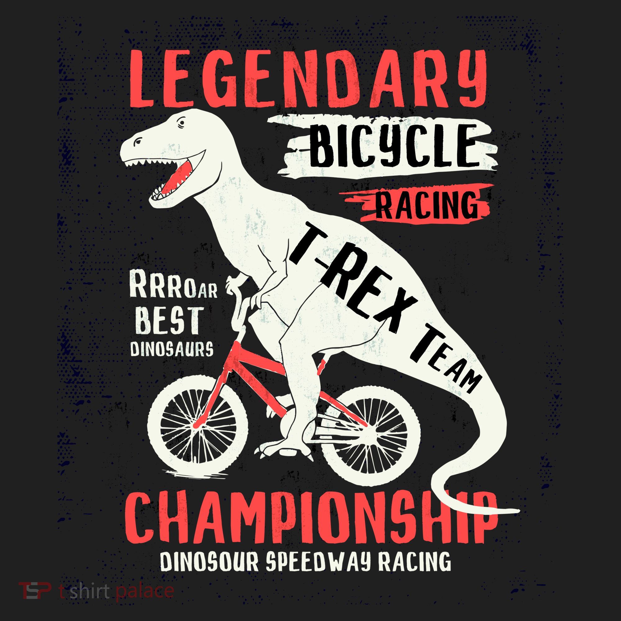 T-Rex Funny Bicycle Racing Golf Towel
