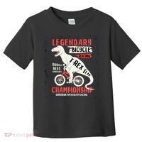 T-Rex Funny Bicycle Racing Toddler T-Shirt thumb 0