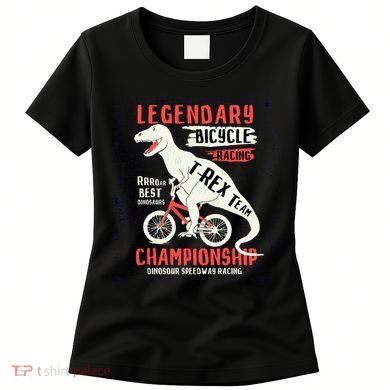T-Rex Funny Bicycle Racing Women's T-Shirt