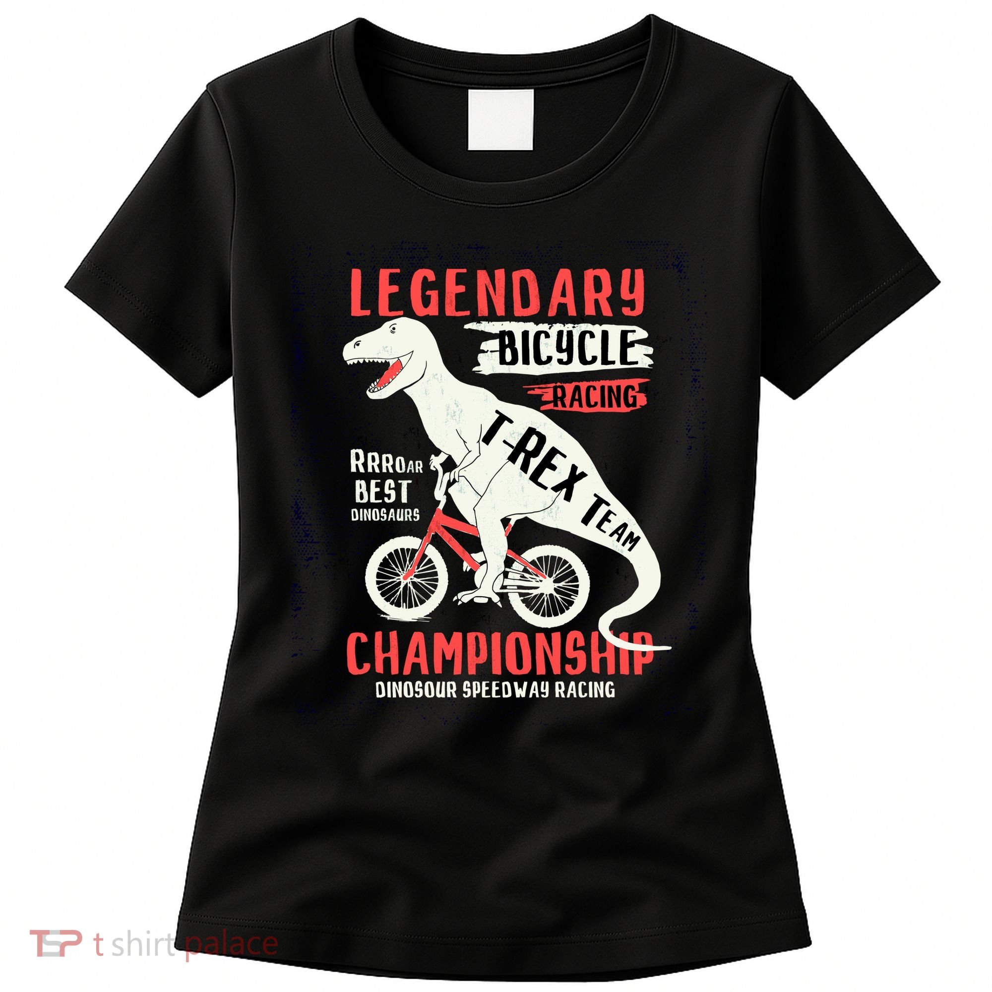 T-Rex Funny Bicycle Racing Women's T-Shirt