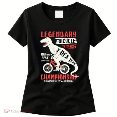 T-Rex Funny Bicycle Racing Women's T-Shirt