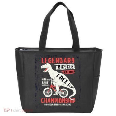 T-Rex Funny Bicycle Racing Tote Bag