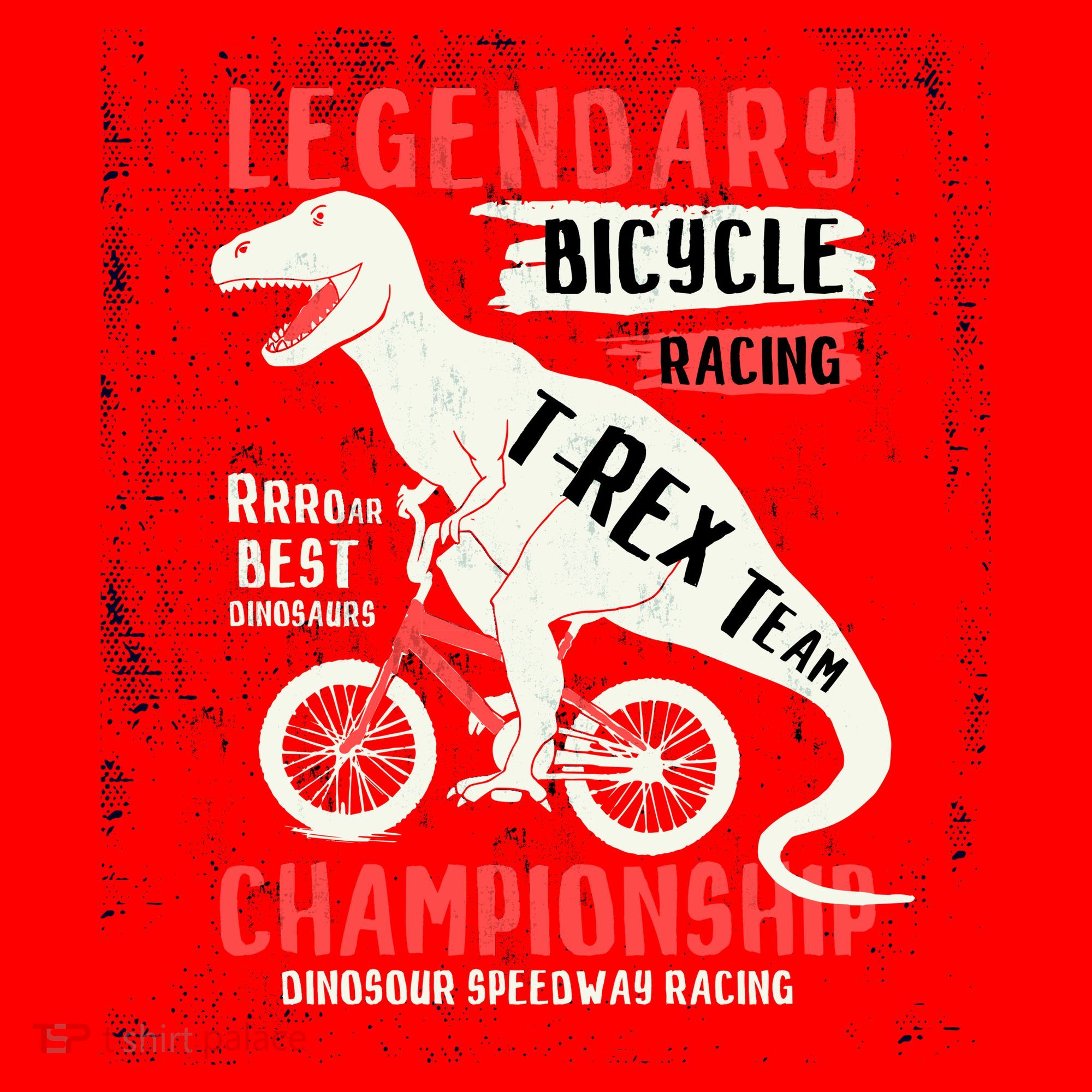 T-Rex Funny Bicycle Racing Santa Hat