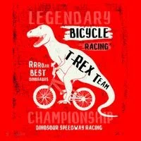 T-Rex Funny Bicycle Racing Santa Hat thumb 1