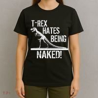 T-Rex Hates Being Naked T-Shirt thumb 4