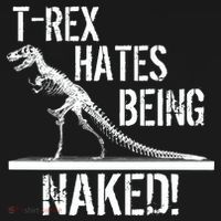 T-Rex Hates Being Naked Kids Long Sleeve Shirt thumb 2