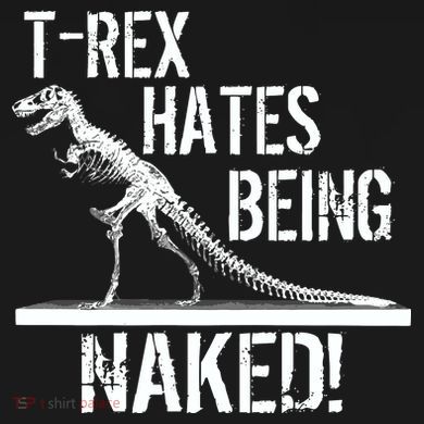 T-Rex Hates Being Naked Kids Tie-Dye T-Shirt