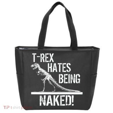 T-Rex Hates Being Naked Tote Bag