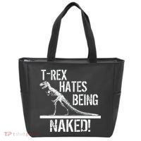 T-Rex Hates Being Naked Tote Bag thumb 0